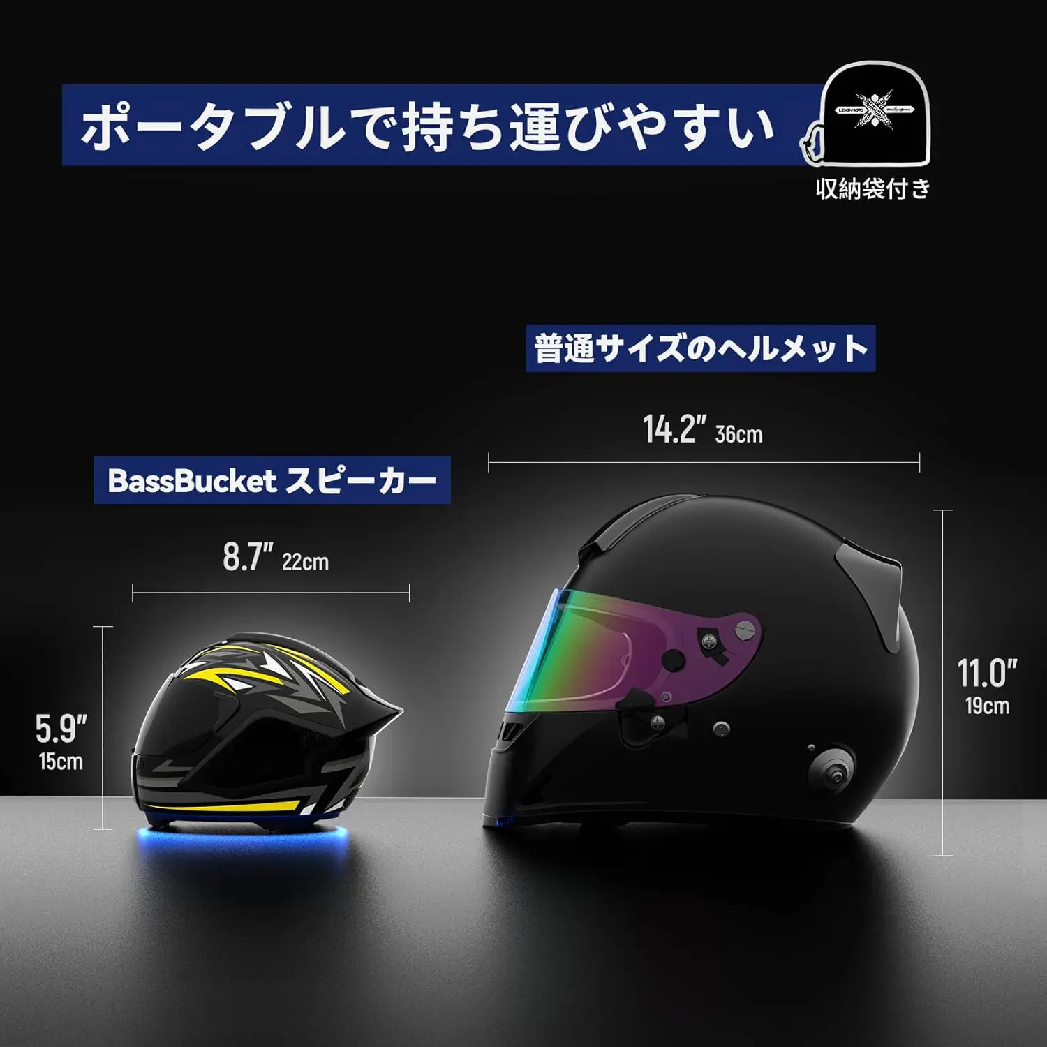LEXIN ヘルメット型スピーカー BASSBUCKET | 正規輸入発売元モータリスト